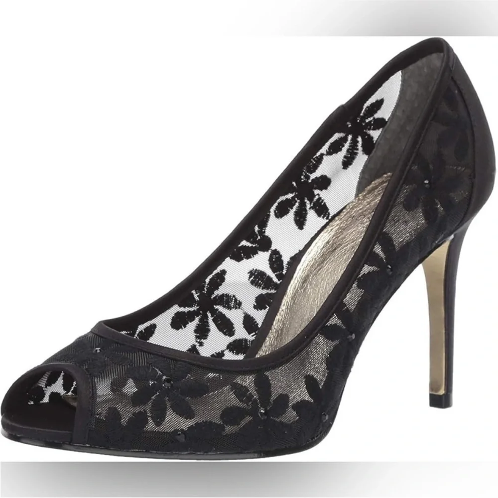 Adrianna Papell Women's Frances Pump Black Sophia Mesh Size 9.5W Wide - Picture 9 of 10